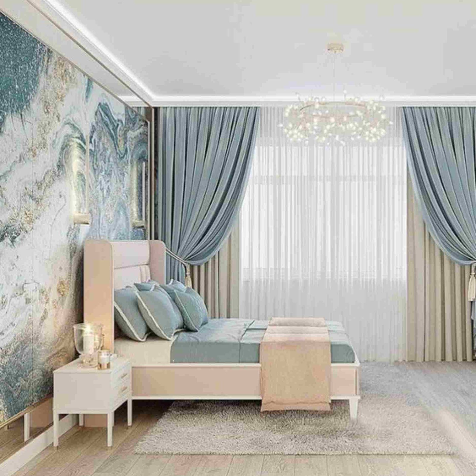 bedroom curtain design in Dubai