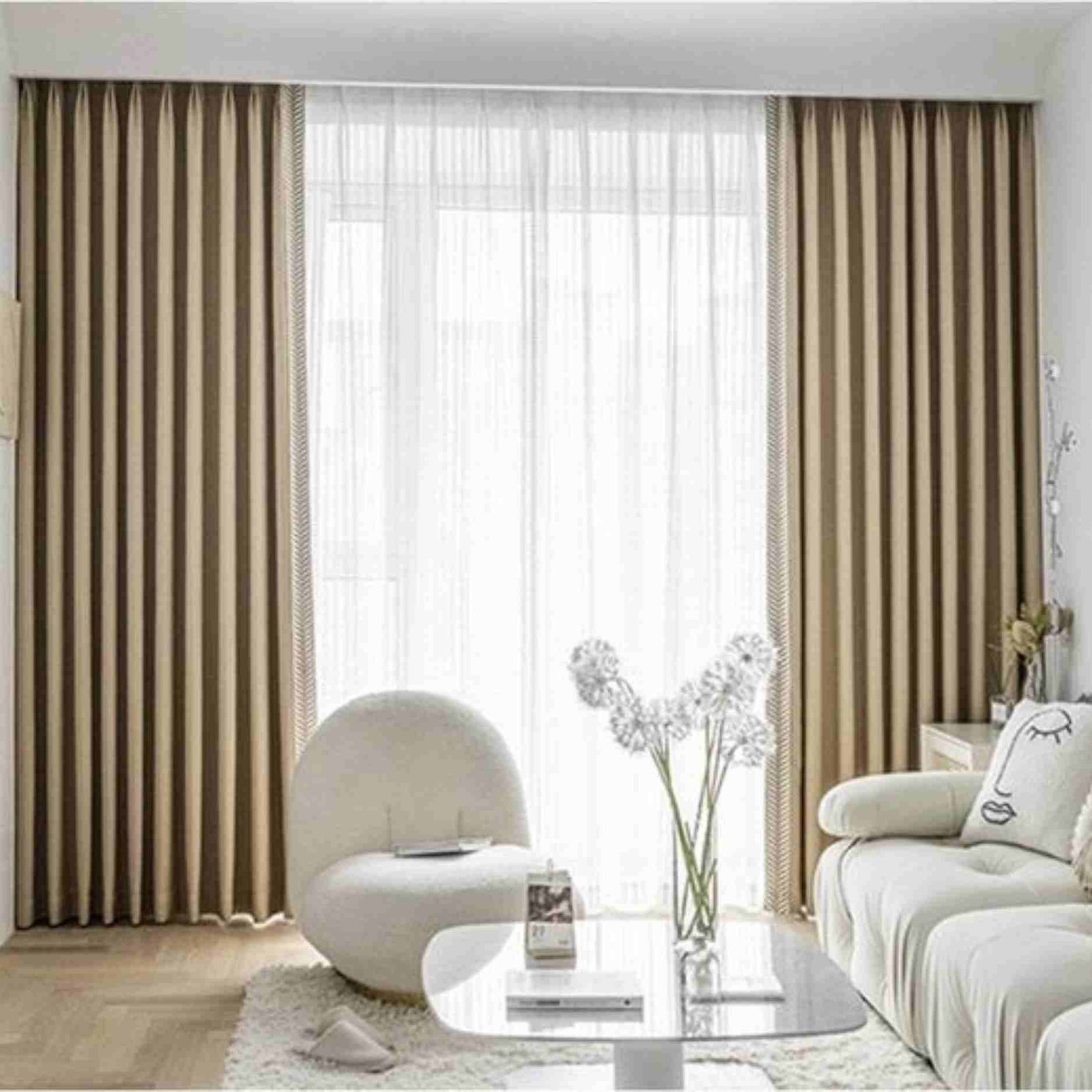 living room curtain design in dubai