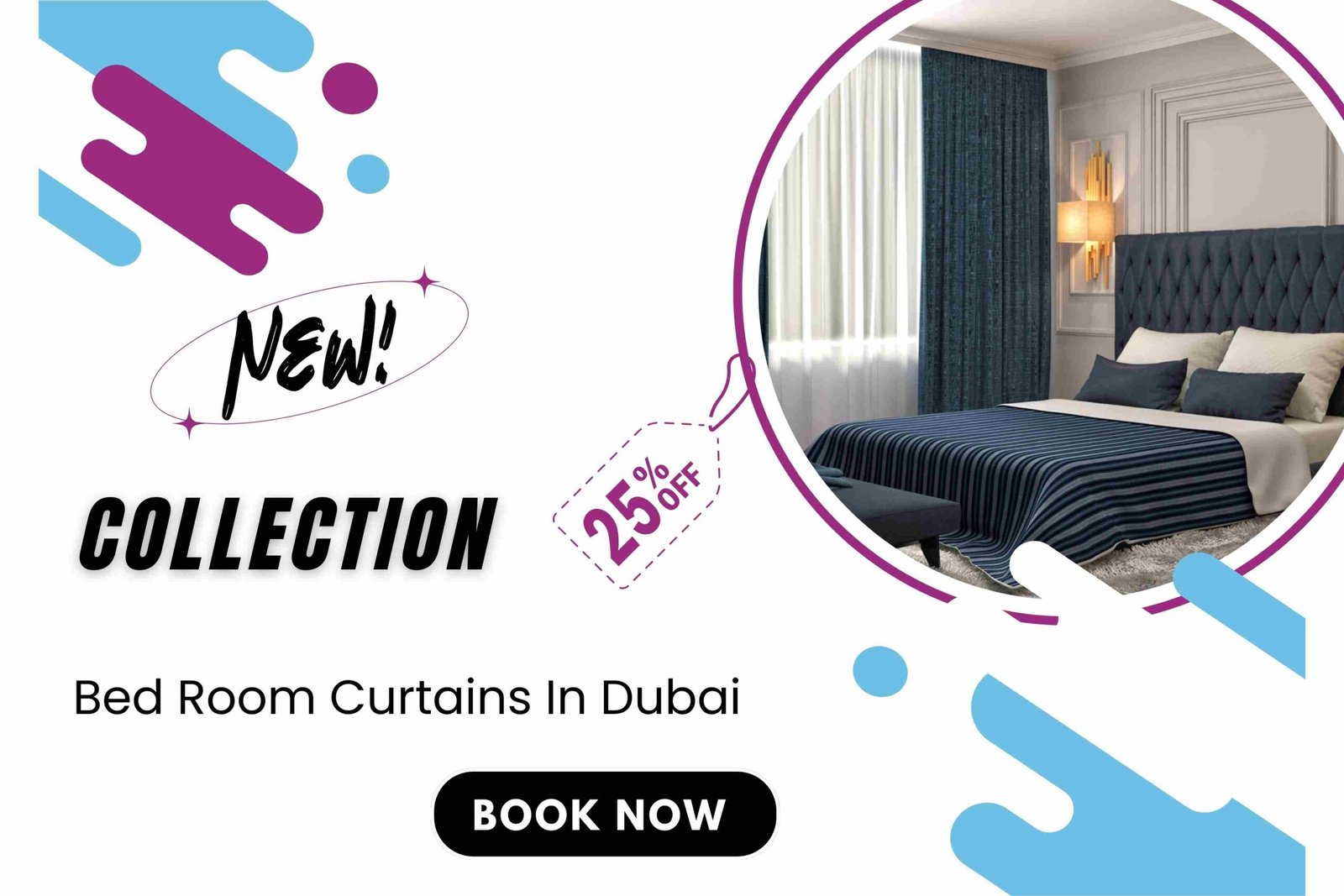 bedroom curtain design in Dubai